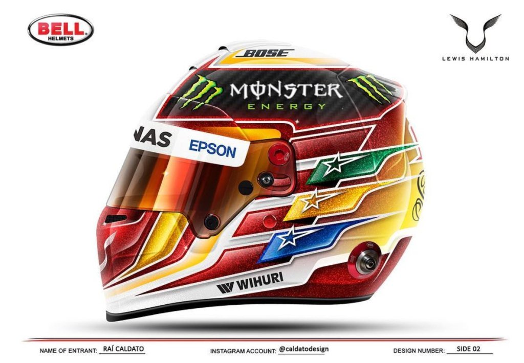 ハミルトン、F1新ヘルメットはセナ・トリビュートデザインに
