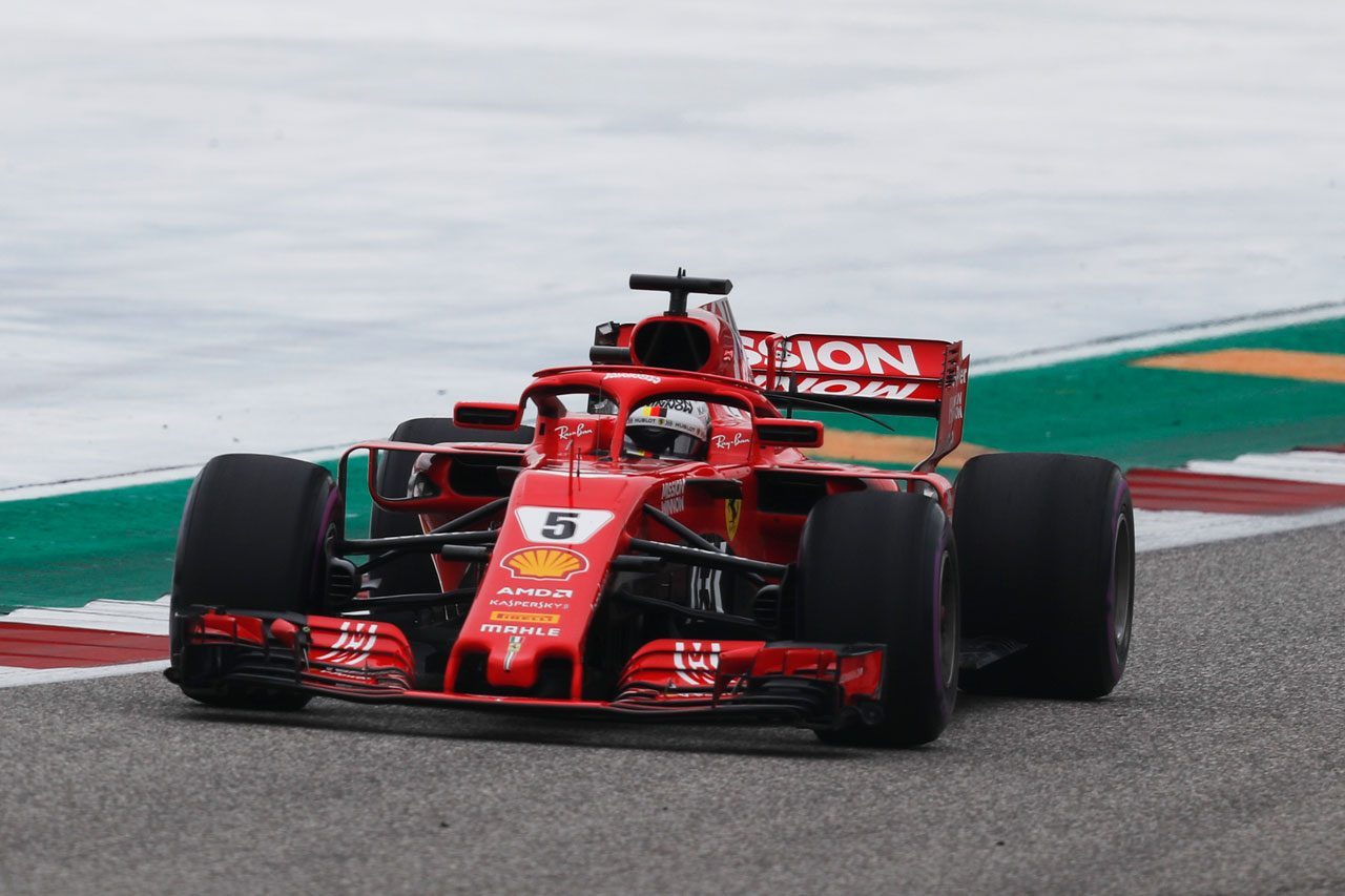 【タイム結果】F1アメリカGP FP3/ベッテルがトップ。トロロッソ・ホンダのガスリーは12番手