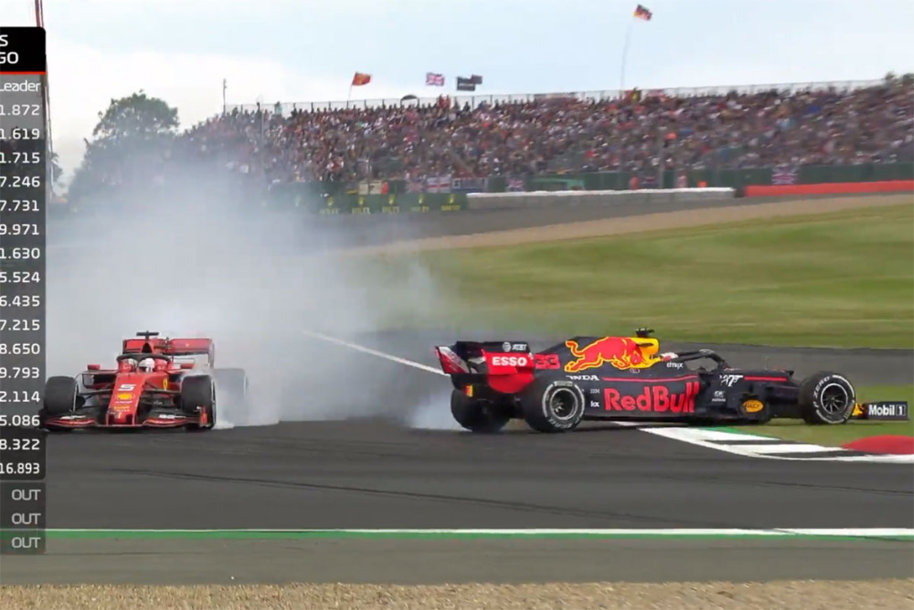 動画】表彰台を争うベッテルがフェルスタッペンに追突／F1第10戦