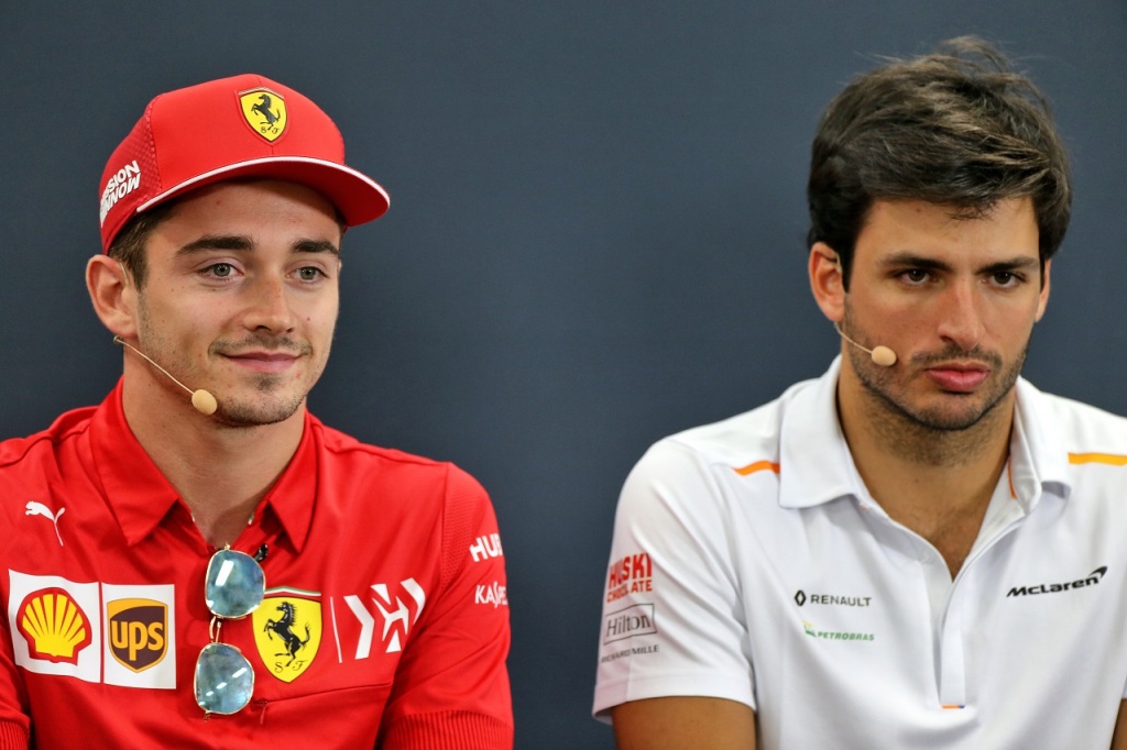 F1 フェラーリ サイン入りポロシャツ(ベッテル、ルクレール