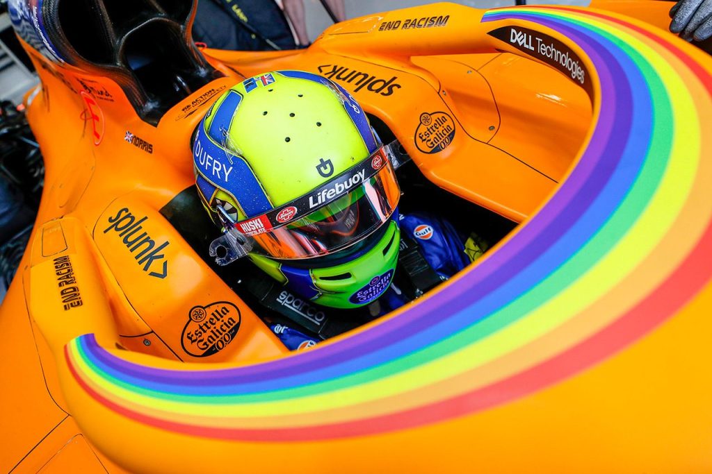 F1ベルギーGPに特別ヘルメットを用意したノリス。あしらわれた F1ベルギーGPに特別ヘルメットを用意したノリス。あしらわれた