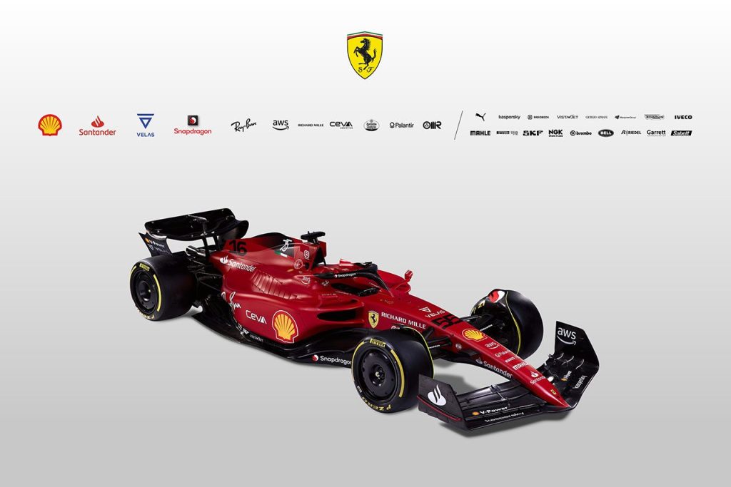 フェラーリF1、ブラックをアクセントにしたカラーリングの2022年型マシン『F1-75』をオンライン公開- F1速報公式サイト -